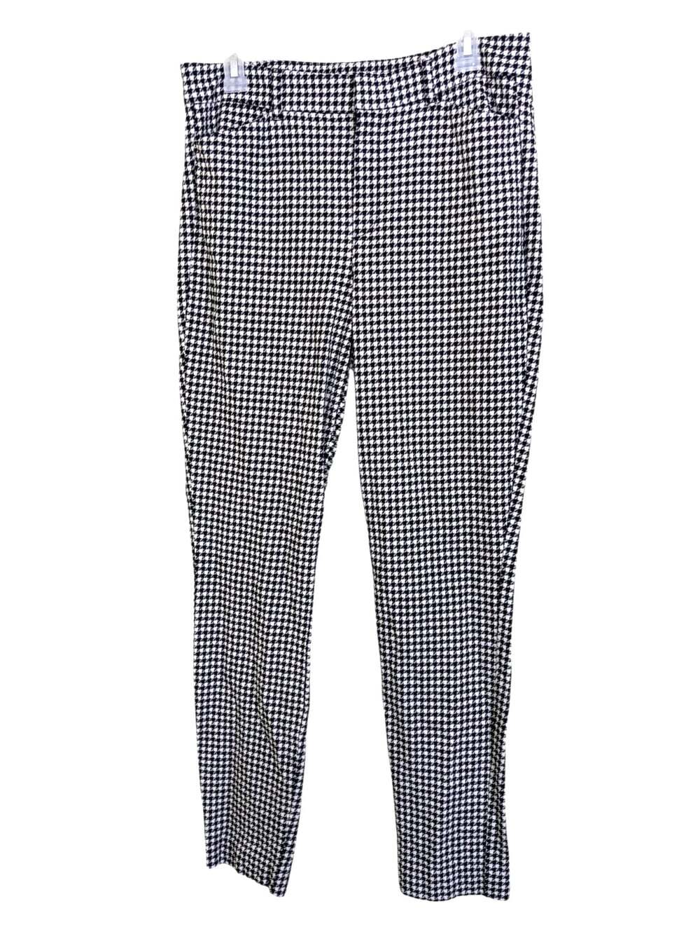 Old Navy Pixie Skinny Ankle Pants Women 12 Tall High Rise Houndstooth Academia